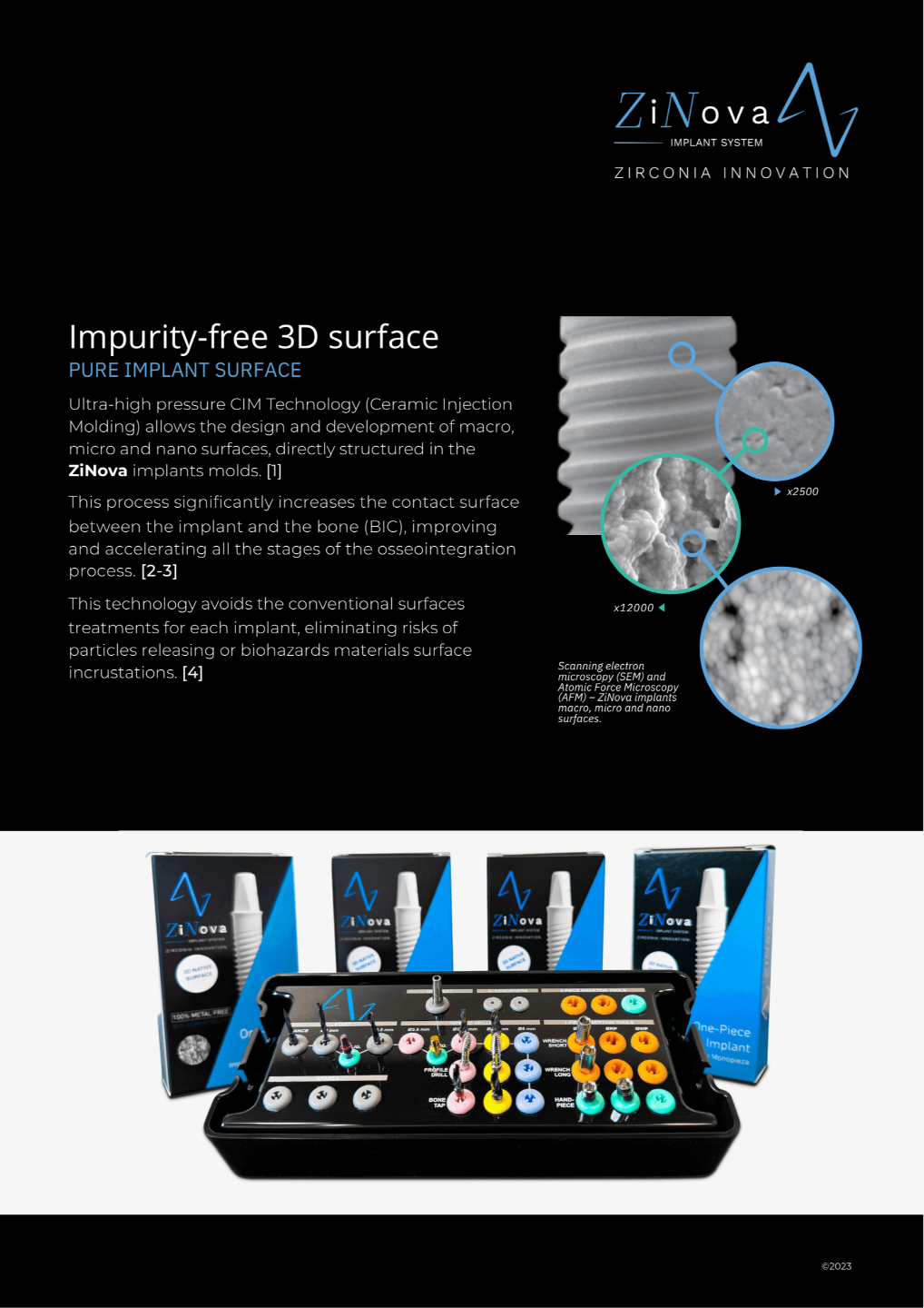 ZiNova impurity-free 3D surface technology