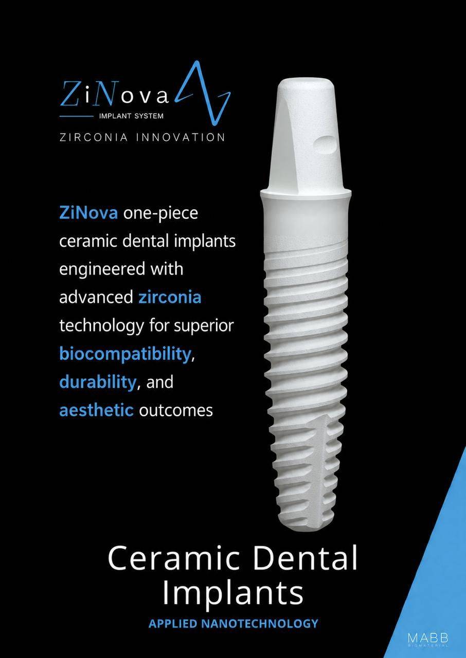 ZiNova one-piece ceramic dental implants