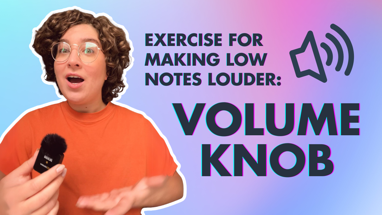Blog post thumbnail: Volume Knob Exercise &mdash; masculine voice training to make low notes louder