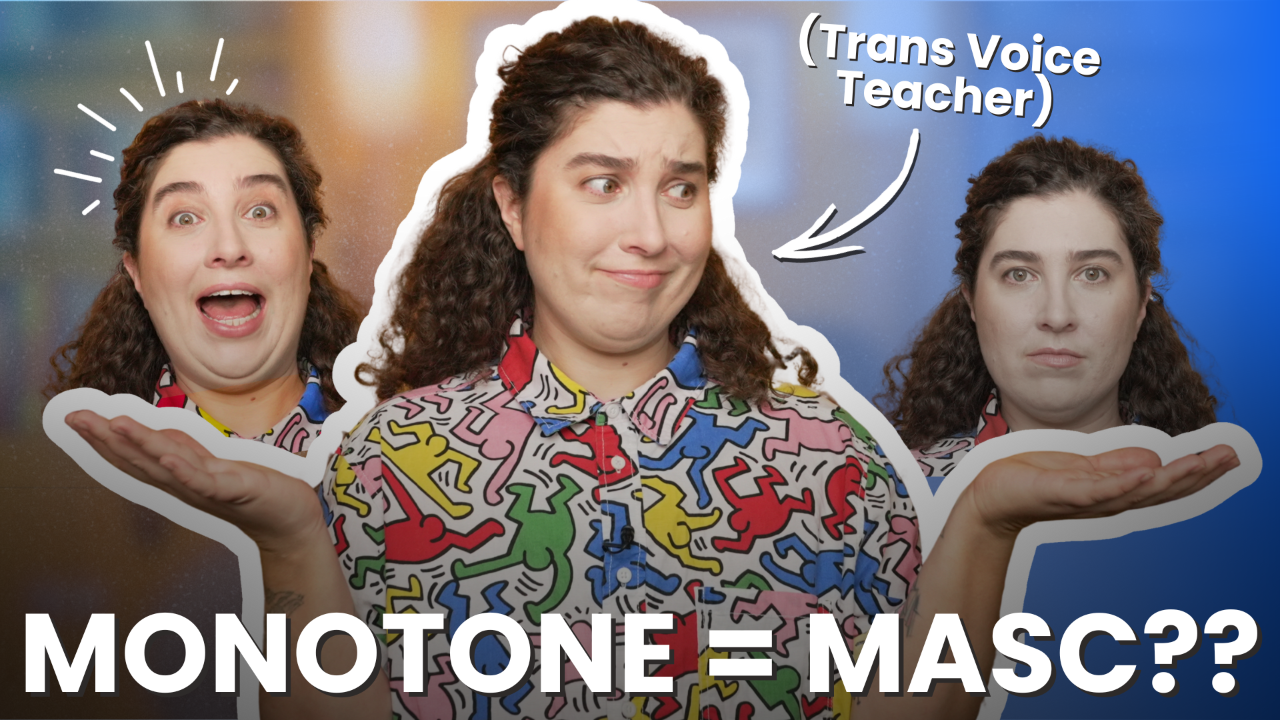 Blog post thumbnail: The Secret to Sounding Masculine AND Expressive &mdash; trans masculine voice training