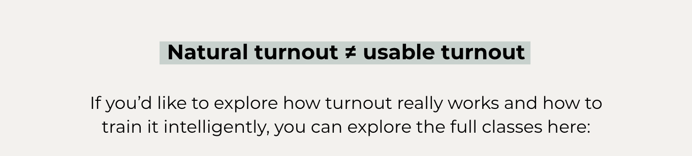 Natural turnout is not the same as usable tunrout