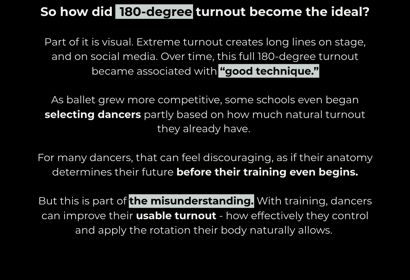 Hoe did 180 degree turnout become the ideal