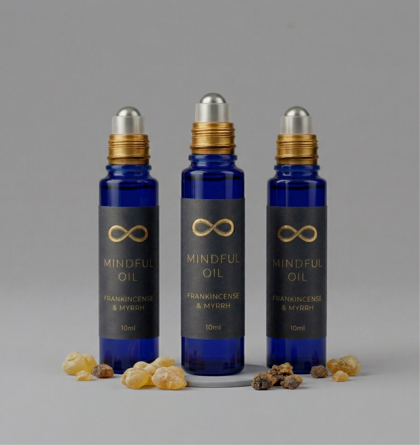 3 bottles of mindful oil