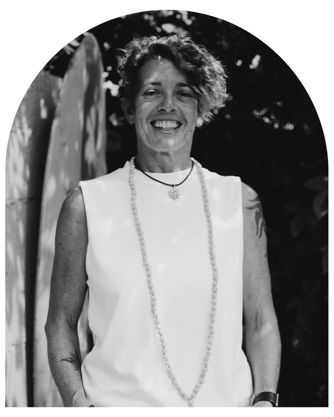 Yogalution Movement Event Host Headshot Shaped as an Arch