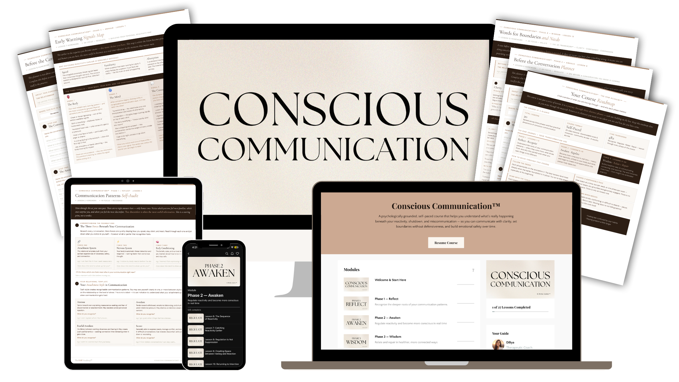 Conscious Communication Course Dashboard Preview
