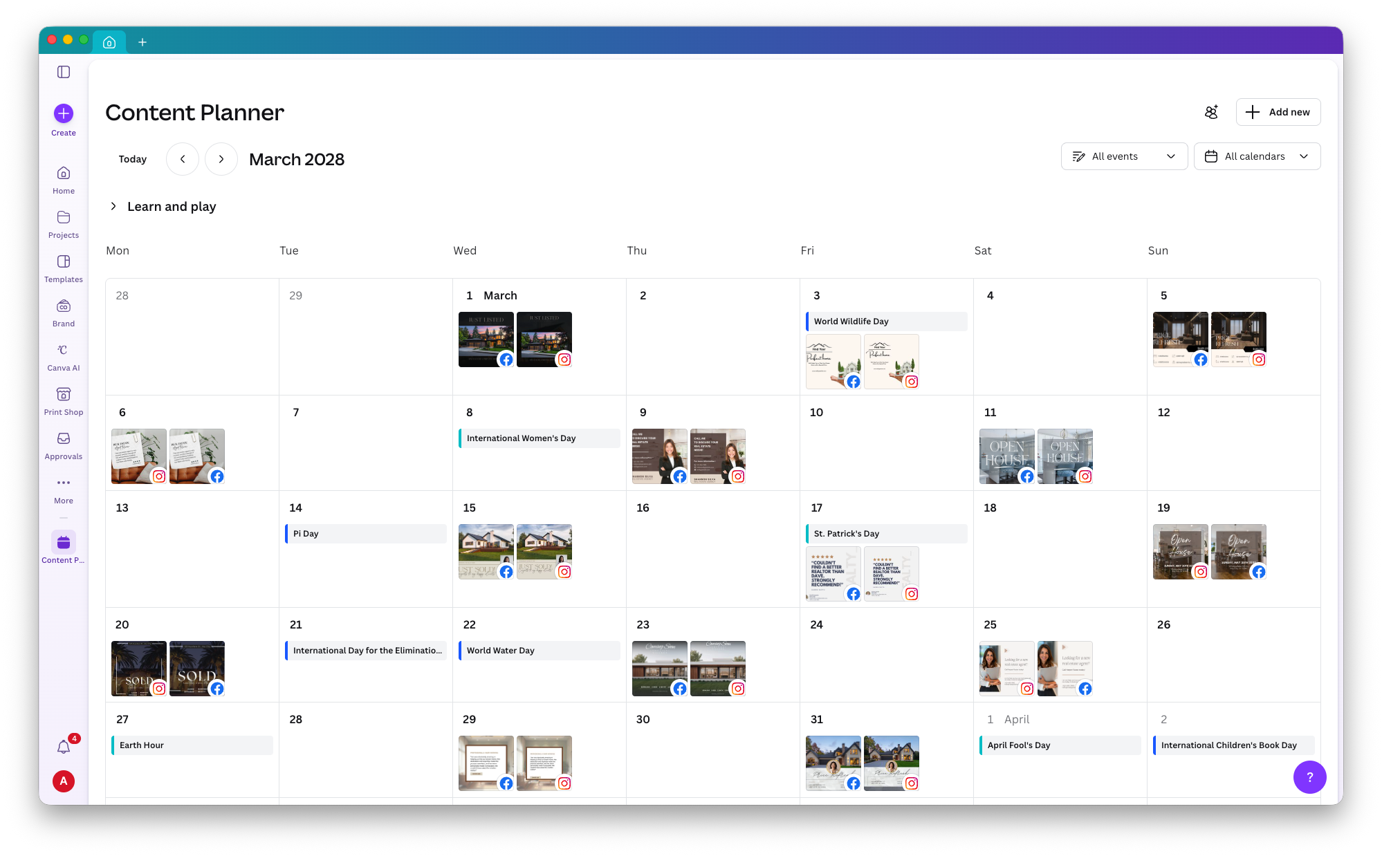 Preview of the Content-to-Client System content planner