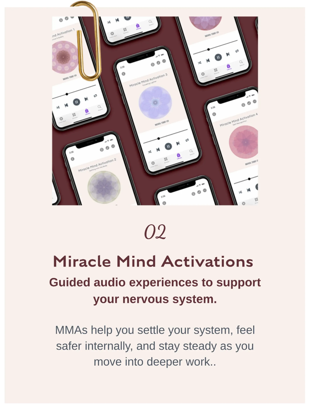 02 Miracle Mind Activations    Miracle Mind Activations audio experience inside Breakthroughs Made Simple™ designed to support nervous system regulation and create internal safety for deeper growth.