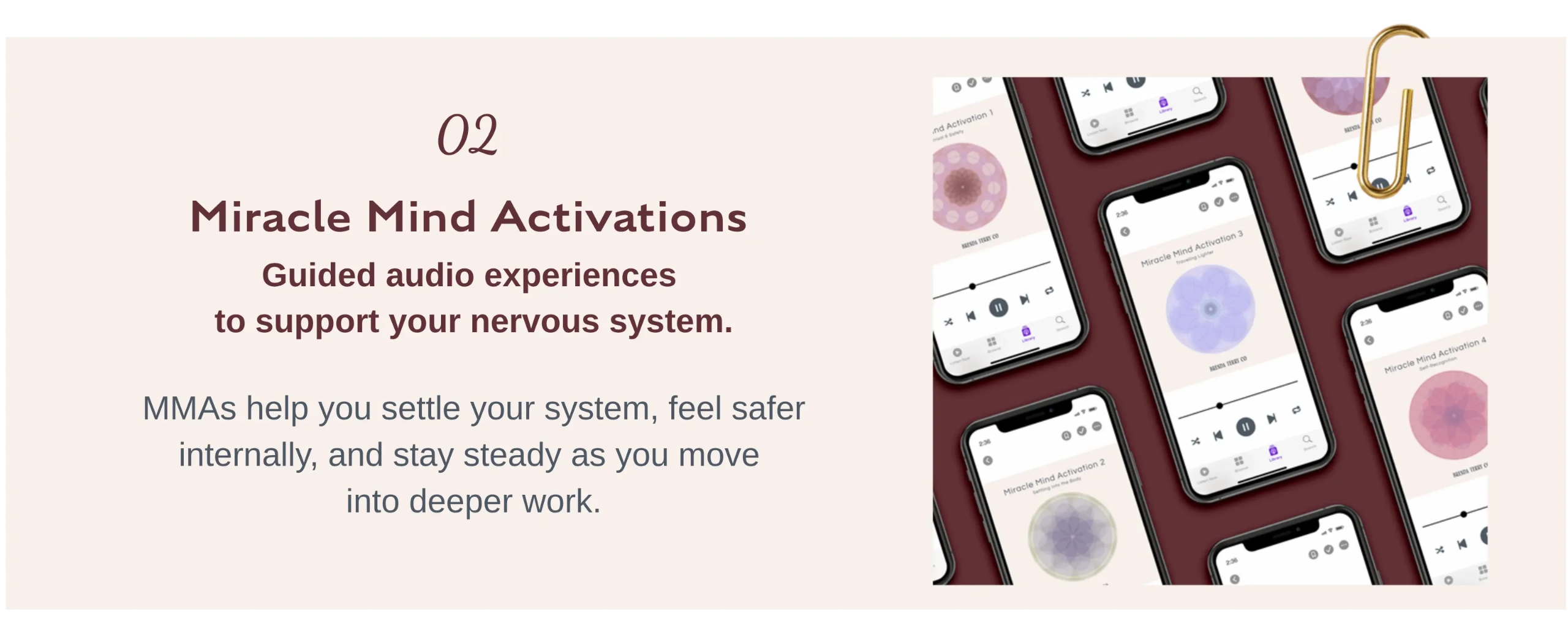 02 Miracle Mind Activations    Miracle Mind Activations audio experience inside Breakthroughs Made Simple™ designed to support nervous system regulation and create internal safety for deeper growth.