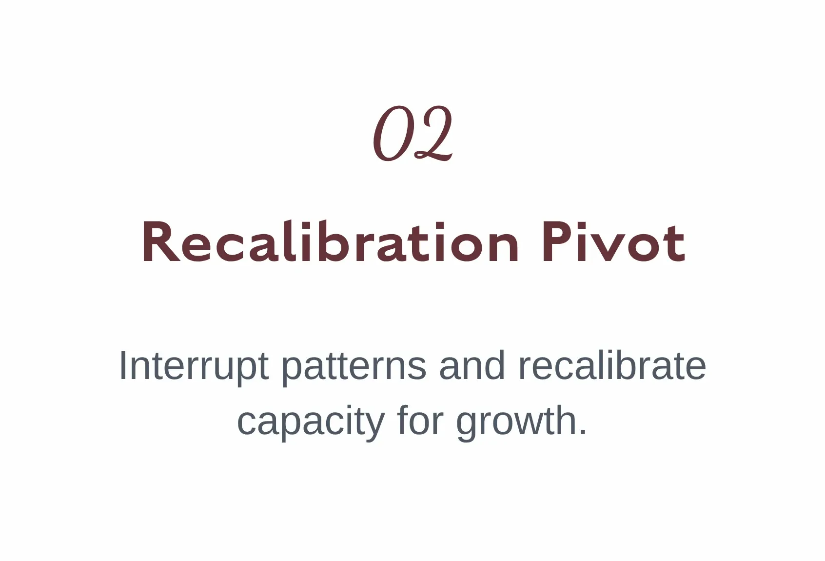 Breakthroughs Made Simple™ Capacity Recalibration System showing three-part framework: Expansion Edge, Recalibration Pivot, and Capacity Reorganization, designed to help entrepreneurs move from effort to sustainable traction and next-level business growth.