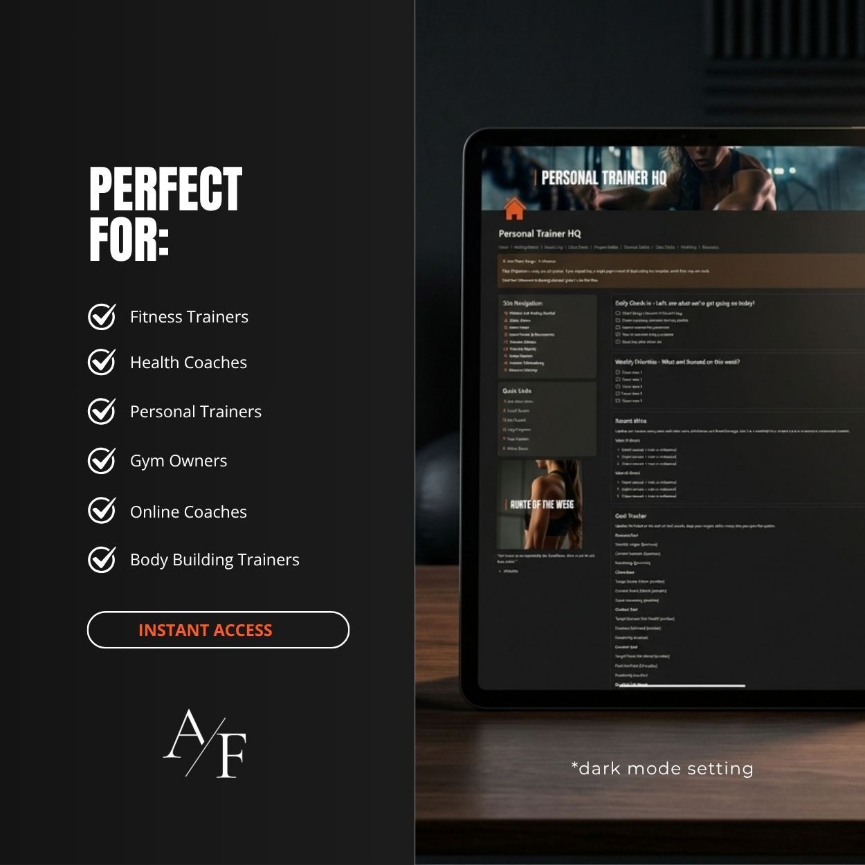 Image showing the client intake form for personal trainers and health coaches