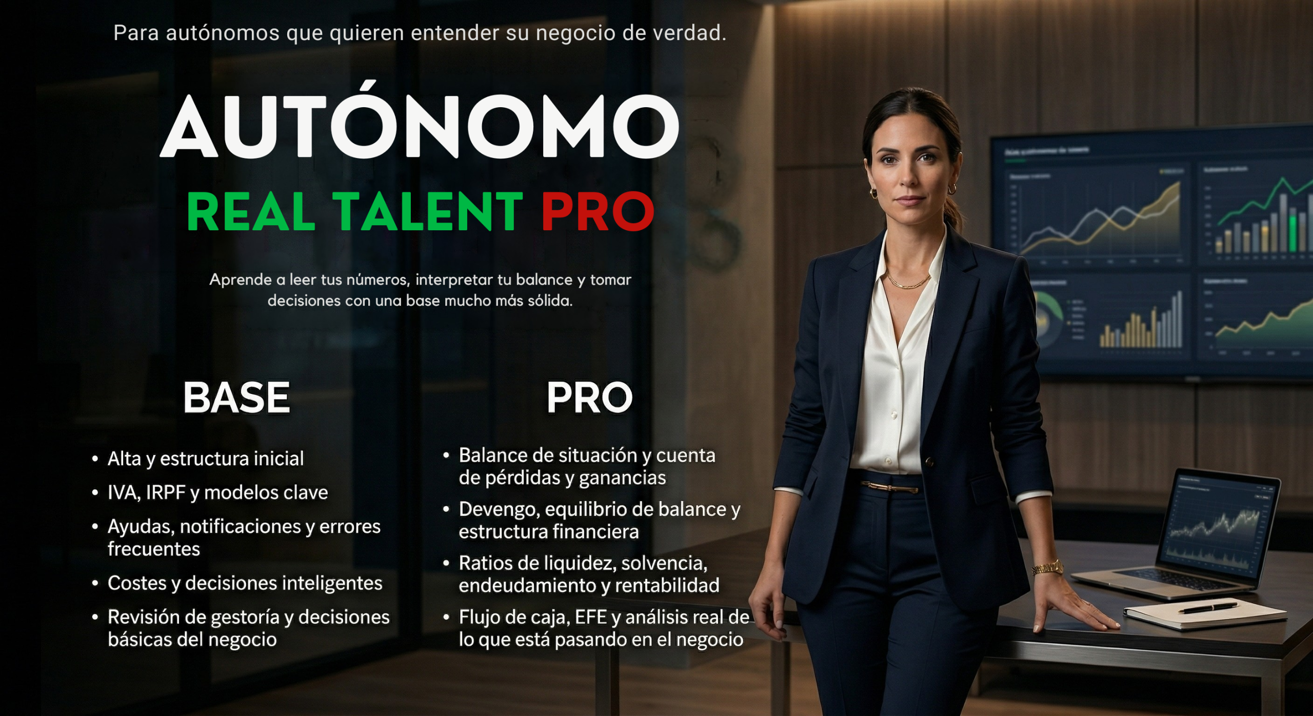 Curso Autónomo Real Talent PRO - Formación fiscal y análisis financiero para autónomos