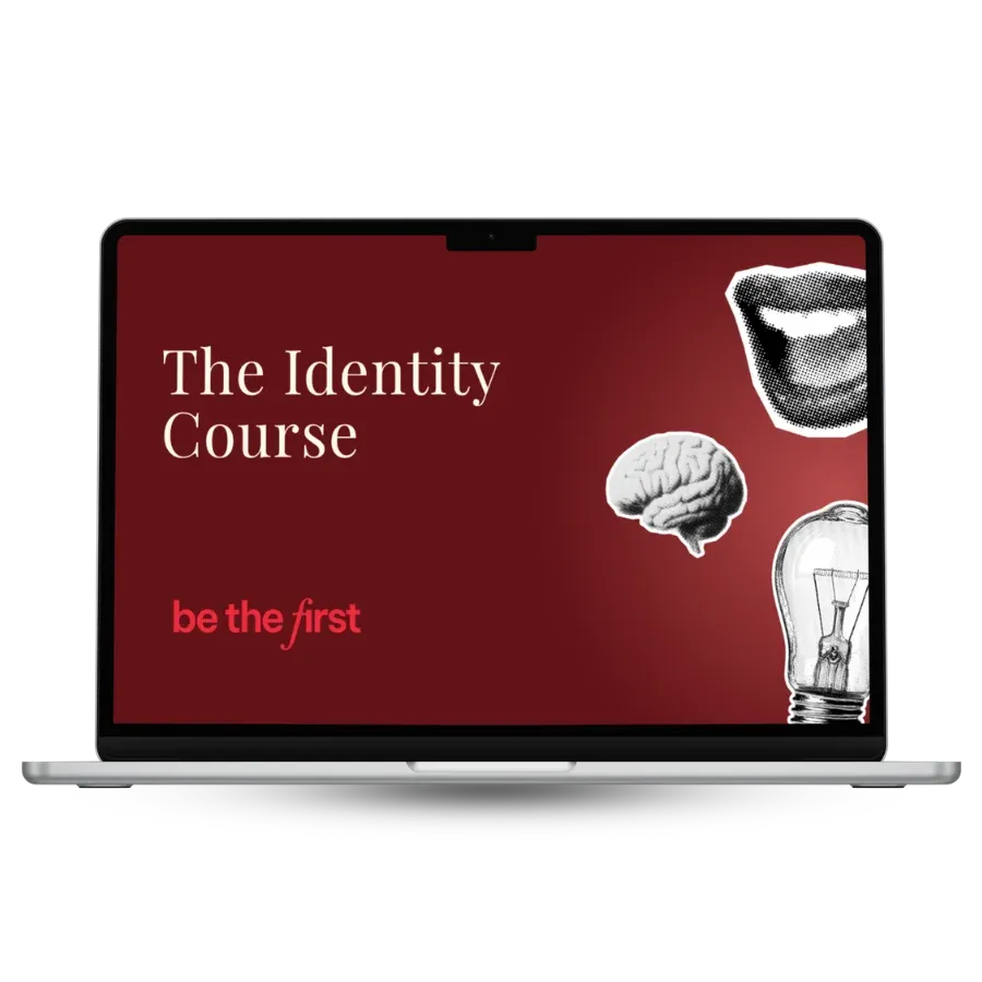 The Identity Course inside Be The First Membership on laptop