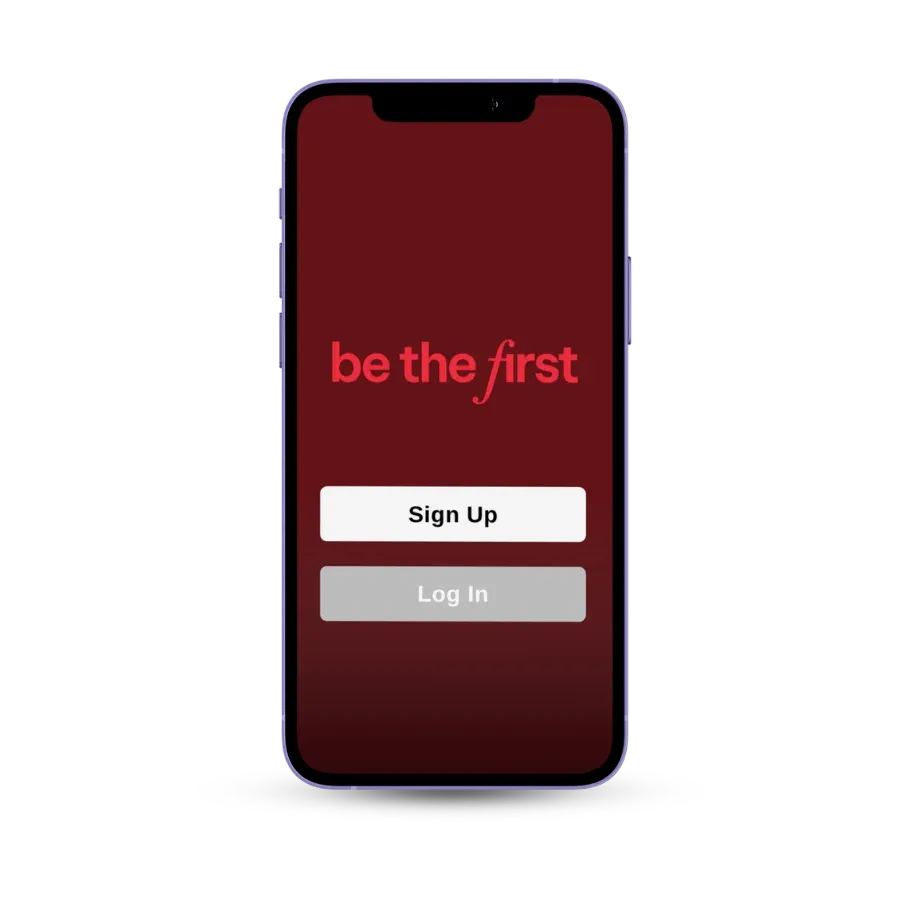 Be The First Membership app on mobile phone