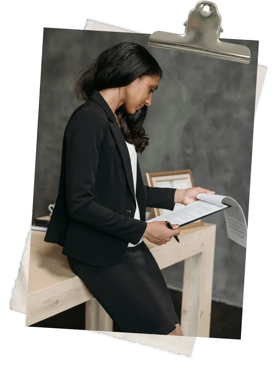 A Black lawyer looking at legal files — representing the experience of Black legal professionals navigating predominantly white law firms