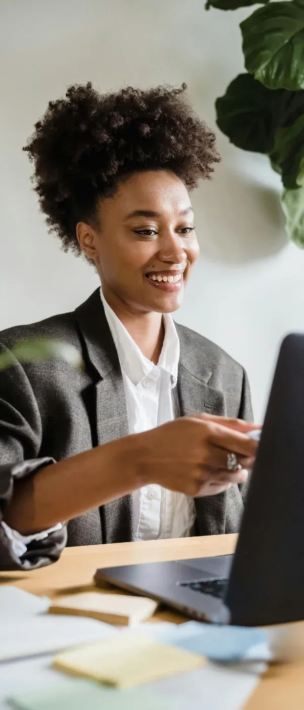 Confident and happy Black lawyer after overcoming imposter syndrome