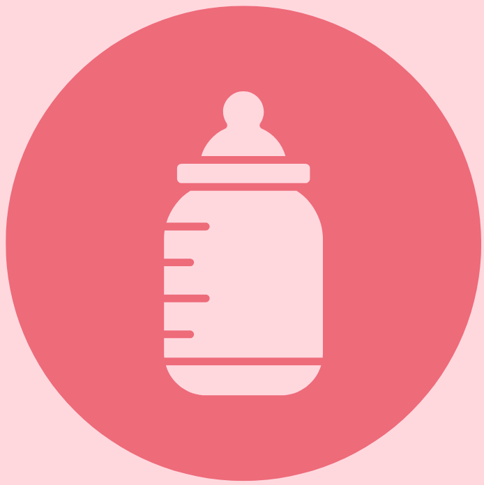 Pink baby bottle symbol