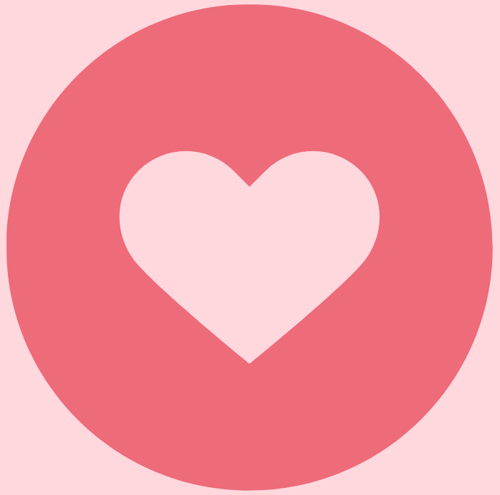Pink heart symbol