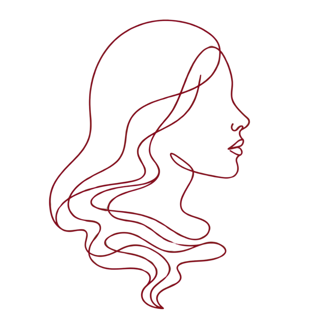 Icône représentant un corps féminin avec un cœur au centre, symbole d’un yoga au service des femmes.