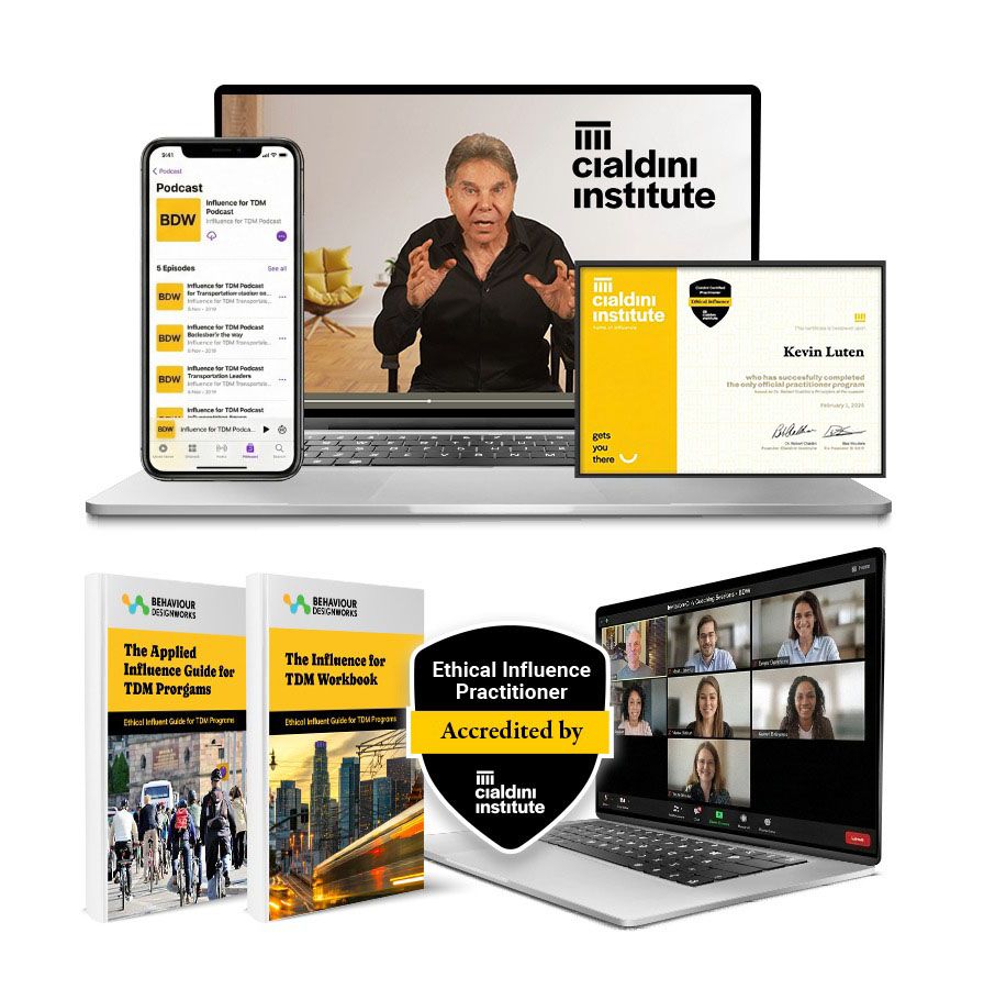 Cialdini Certified Practitioner program materials — video training, workbooks, certification, and live coaching sessions