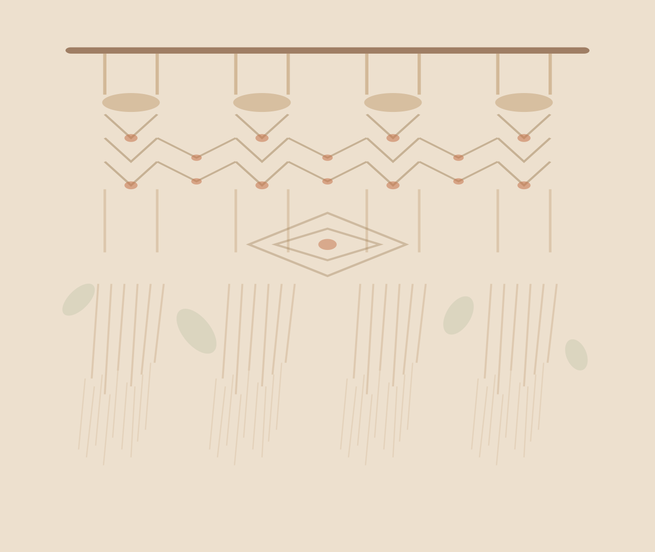 Tapiz de macram&eacute; artesanal