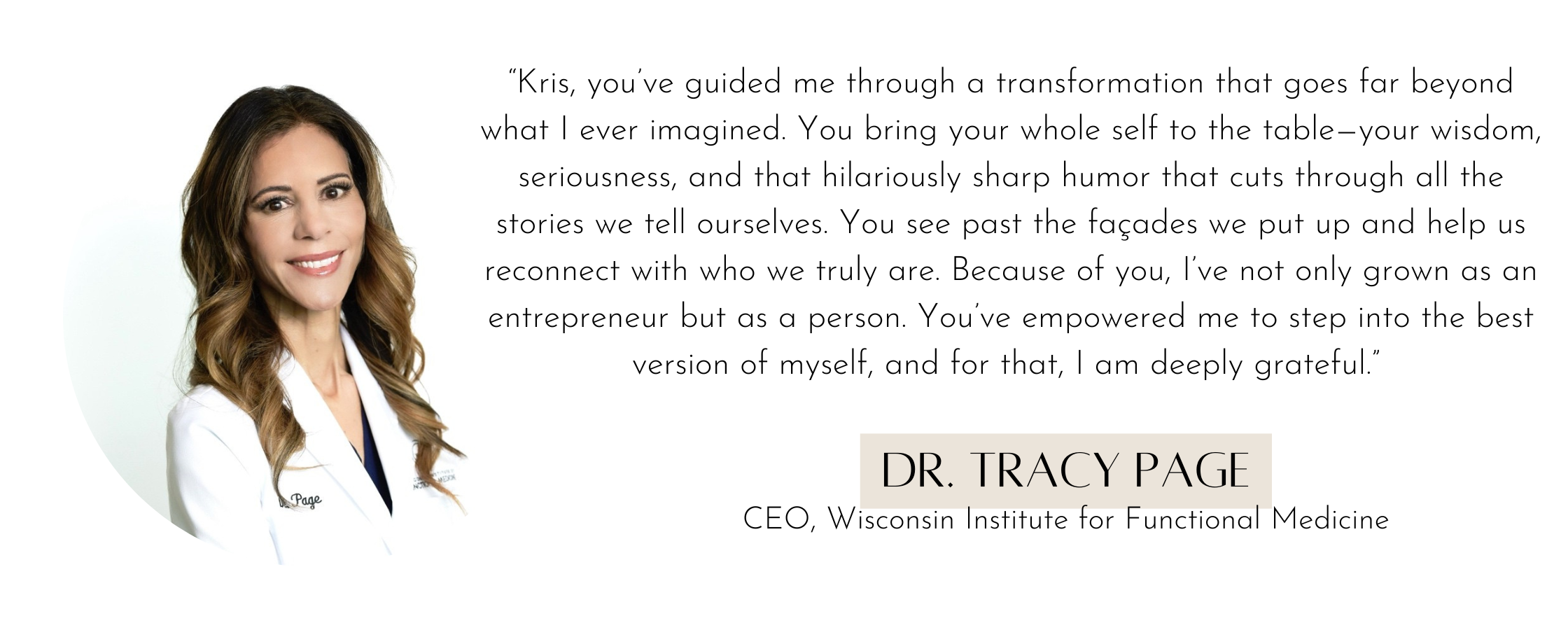Tracy Page testimonial