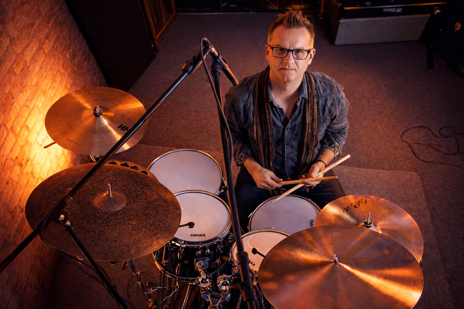 Rich Stitzel in the studio