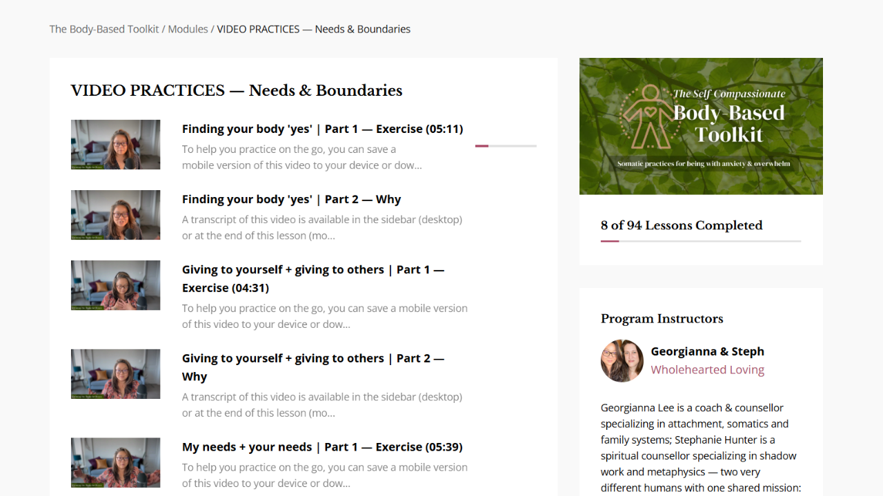 Needs & Boundaries