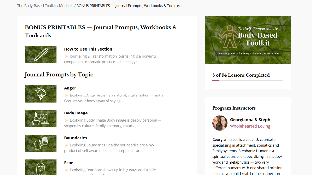 Journal Prompts