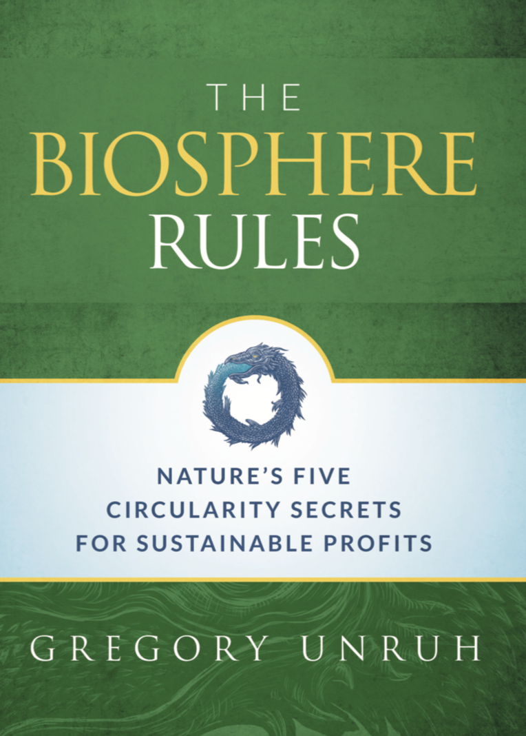 Cover of the book “Strategy on the Sustainability Frontier” by Dr. Gregory Unruh, exploring sustainable business strategy and global leadership.