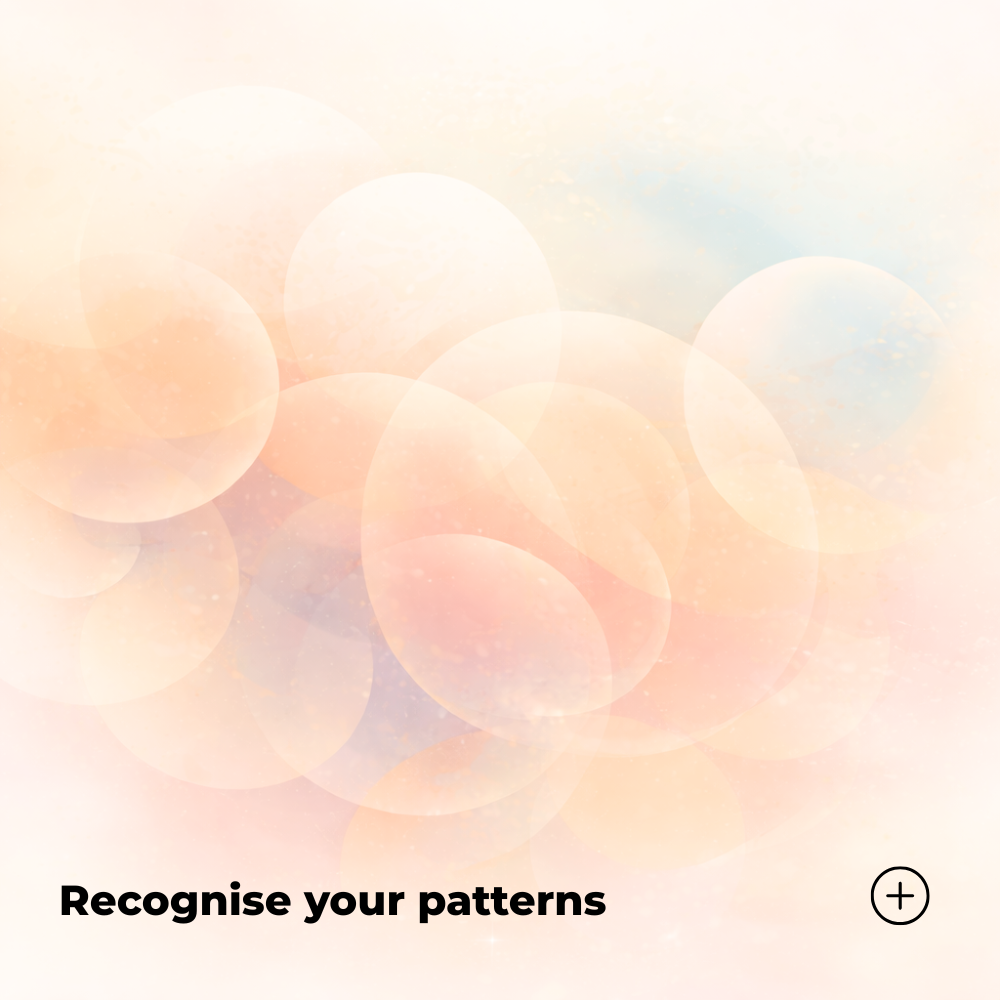 Soft abstract circles representing recognising unconscious patterns and internal awareness