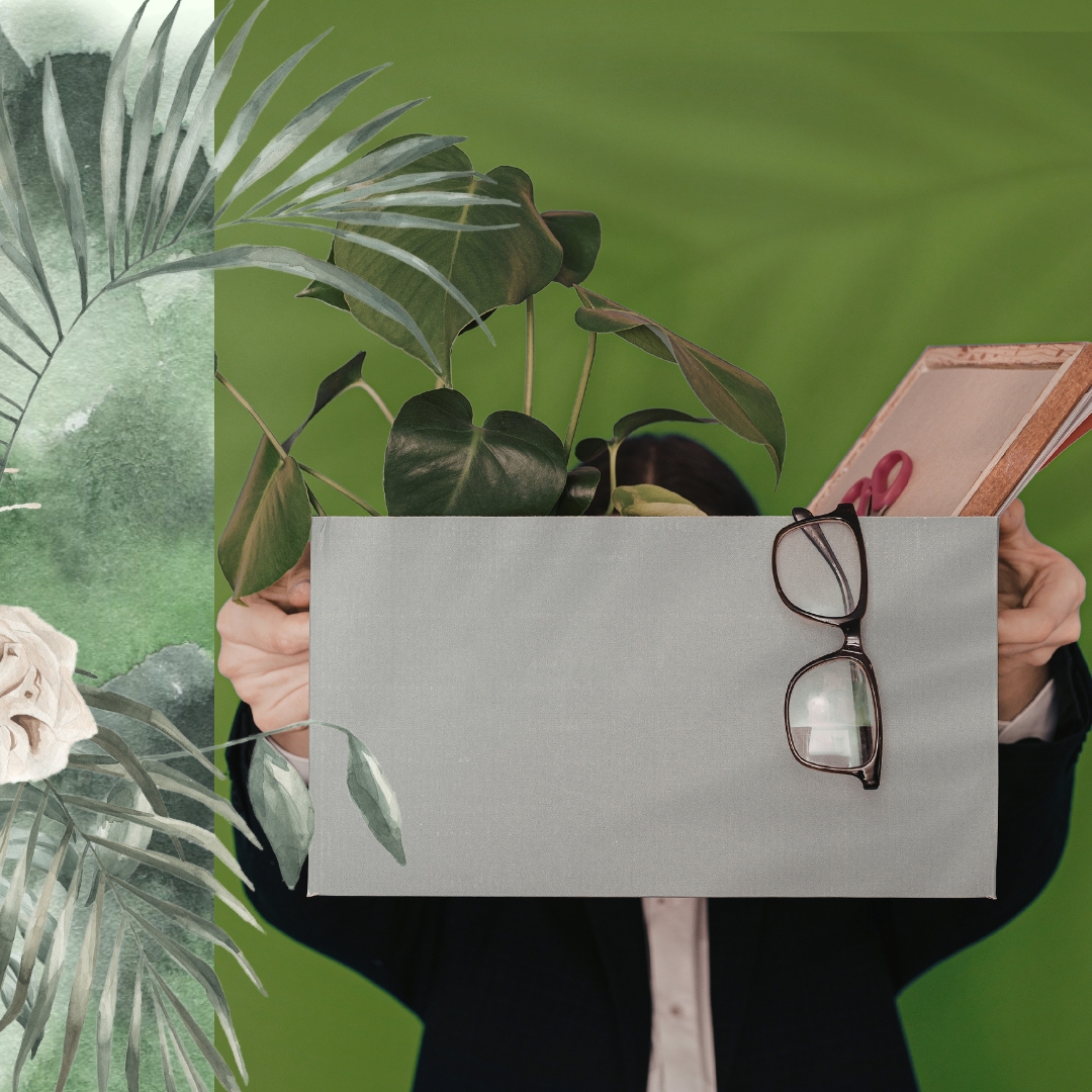 Content creator showing her plant