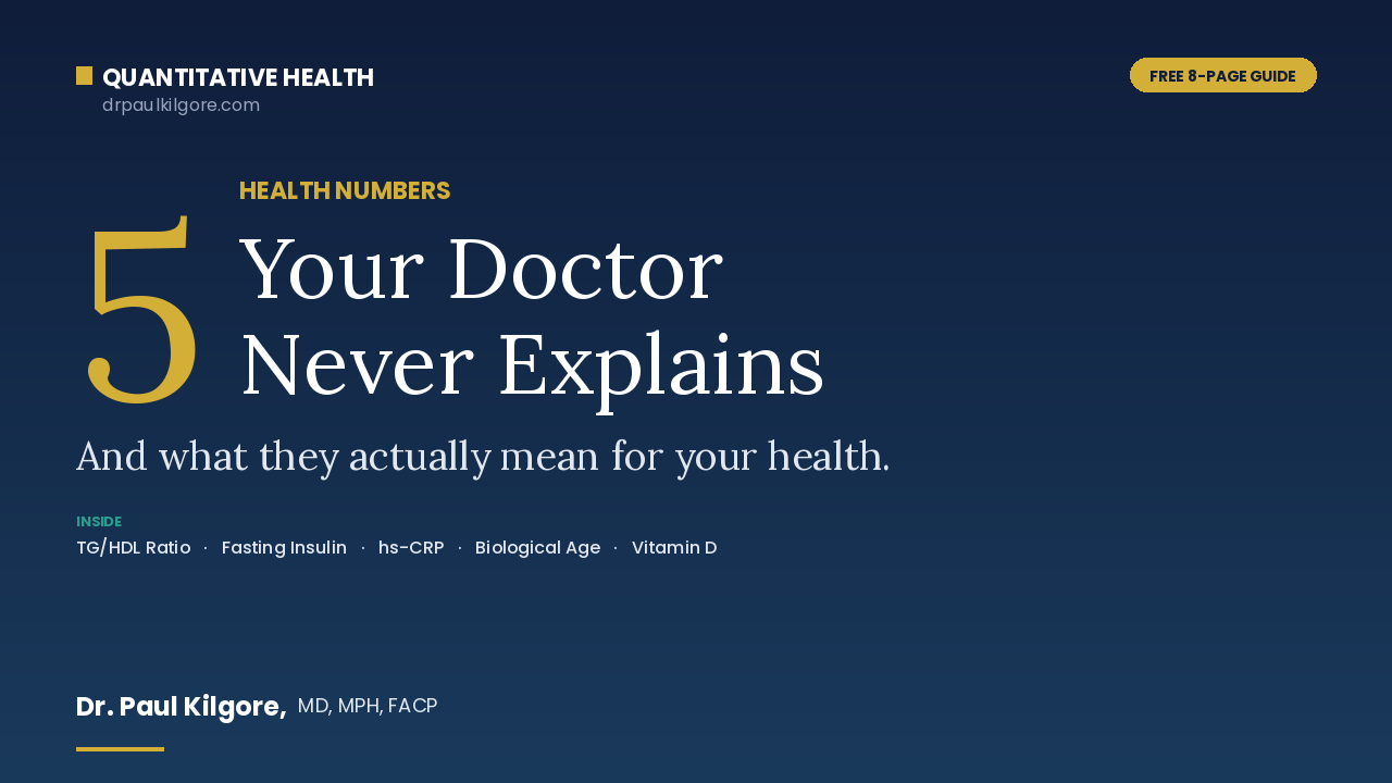 5 Health Numbers Your Doctor Never Explains — Free Guide by Dr. Paul Kilgore