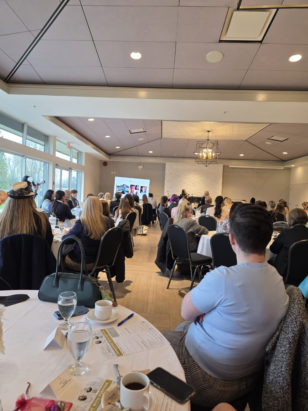 Teresa on stage or workshop action shot