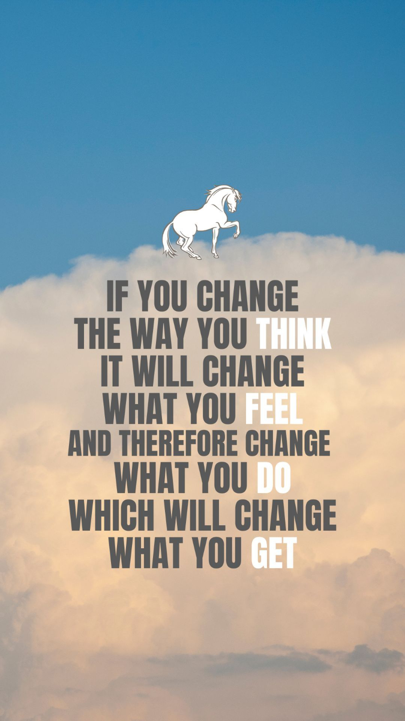 if you change the way you think it changes how you feel and act mindset wallpaper
