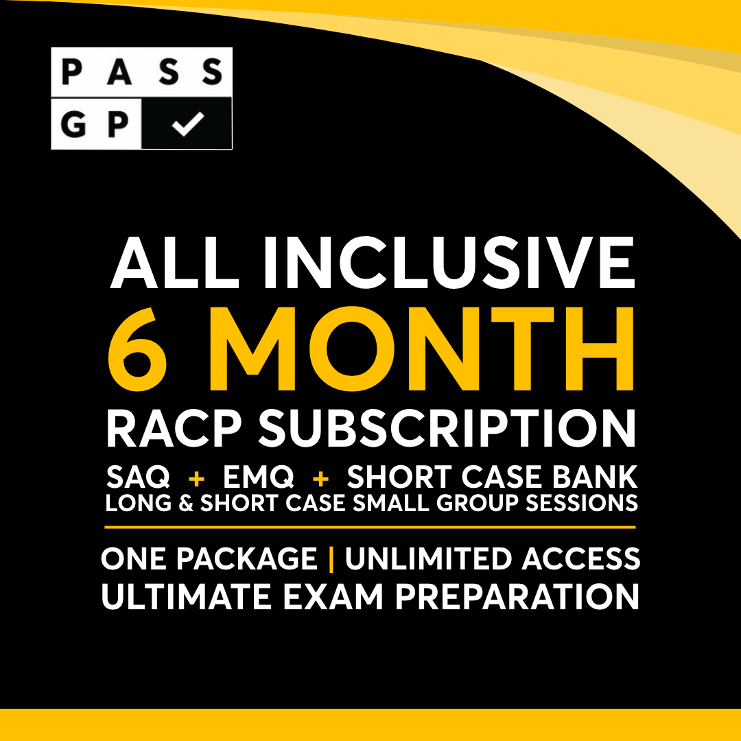 PassGP 6-Month Fellowship Package offering AKT, KFP, and CCE preparation with free 1:1 mock exam, video reel series, and continuous Chief Examiner support.