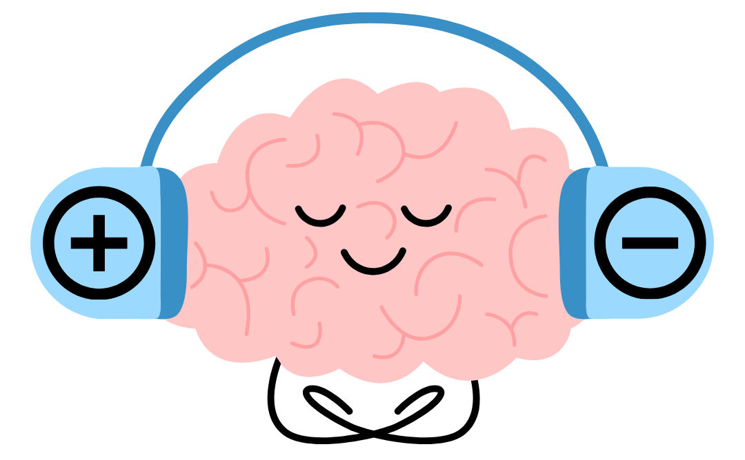 balanced thinking positive negative equal airtime illustration