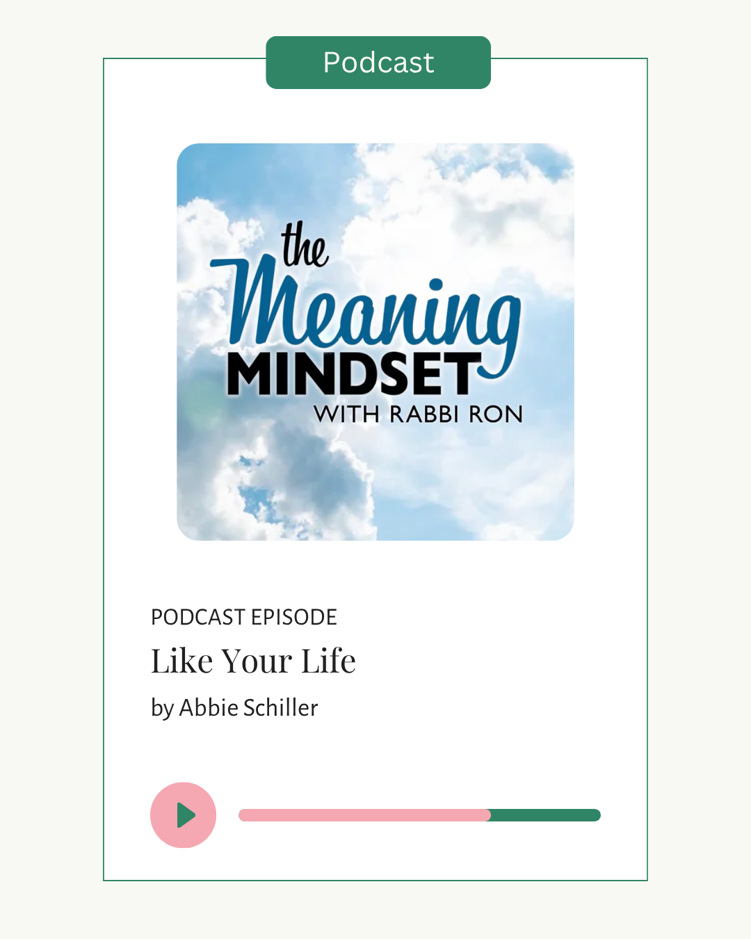 the meaning mindset rabbi ron like your life