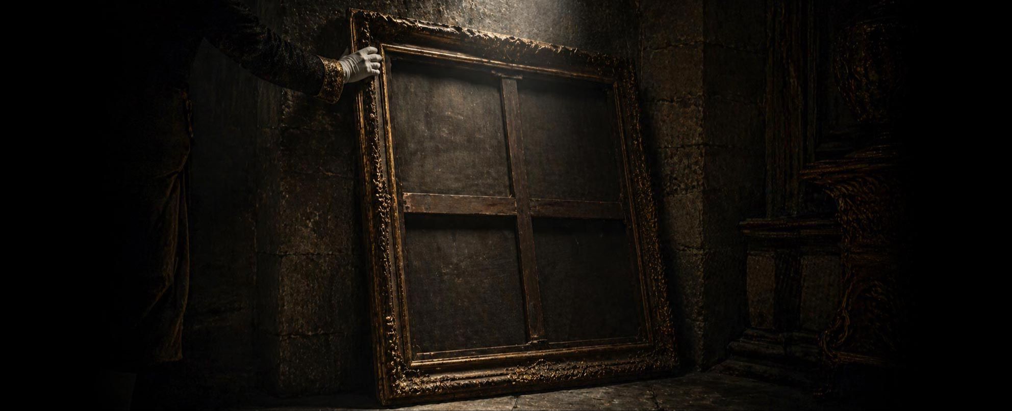 Tela girata verso il muro