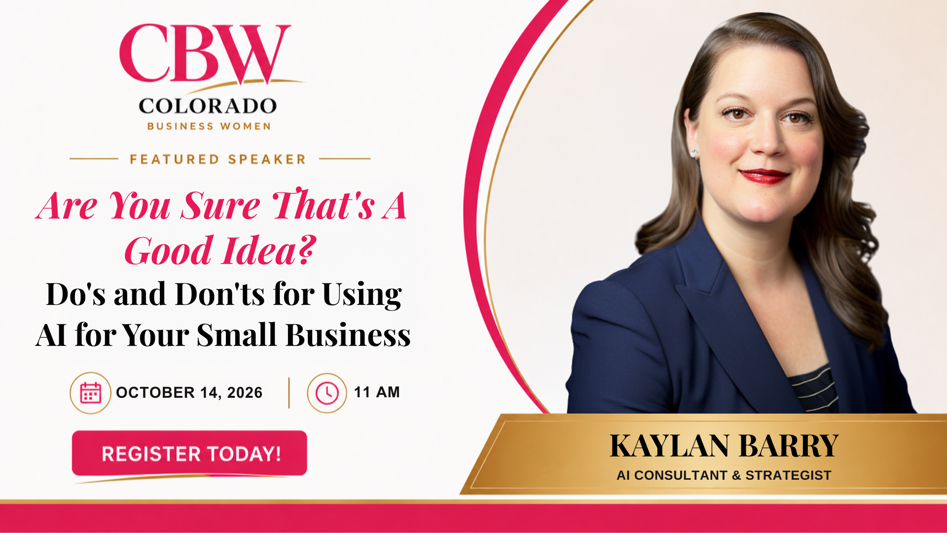 A keynote speaker addresses Colorado Business Women (CBW) members at a Colorado business networking event focused on leadership, professional growth, and business excellence. Through educational presentations and expert insights, CBW provides valuable opportunities for women entrepreneurs, executives, and professionals to learn, connect, and advance their careers throughout Colorado.