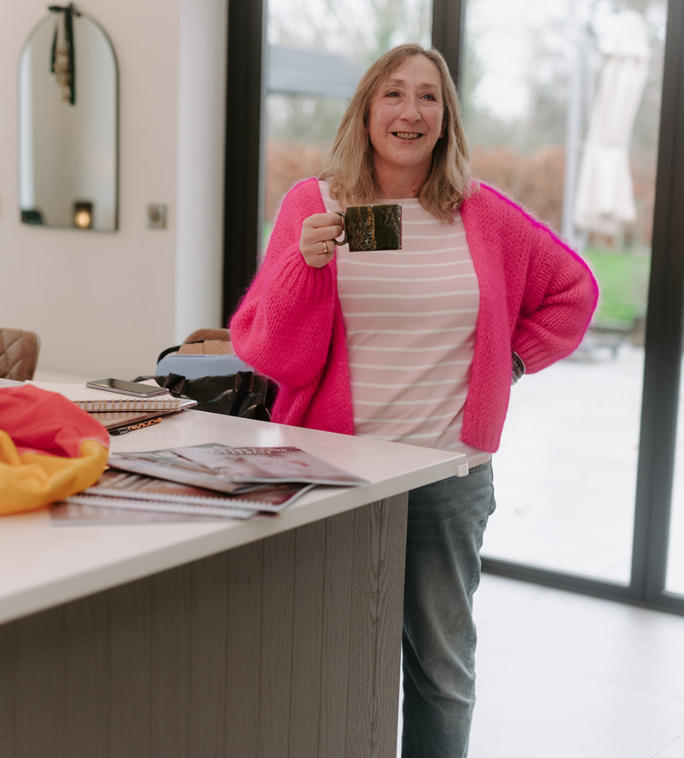 Elizabeth James holding an Ocean Sensory Parachute