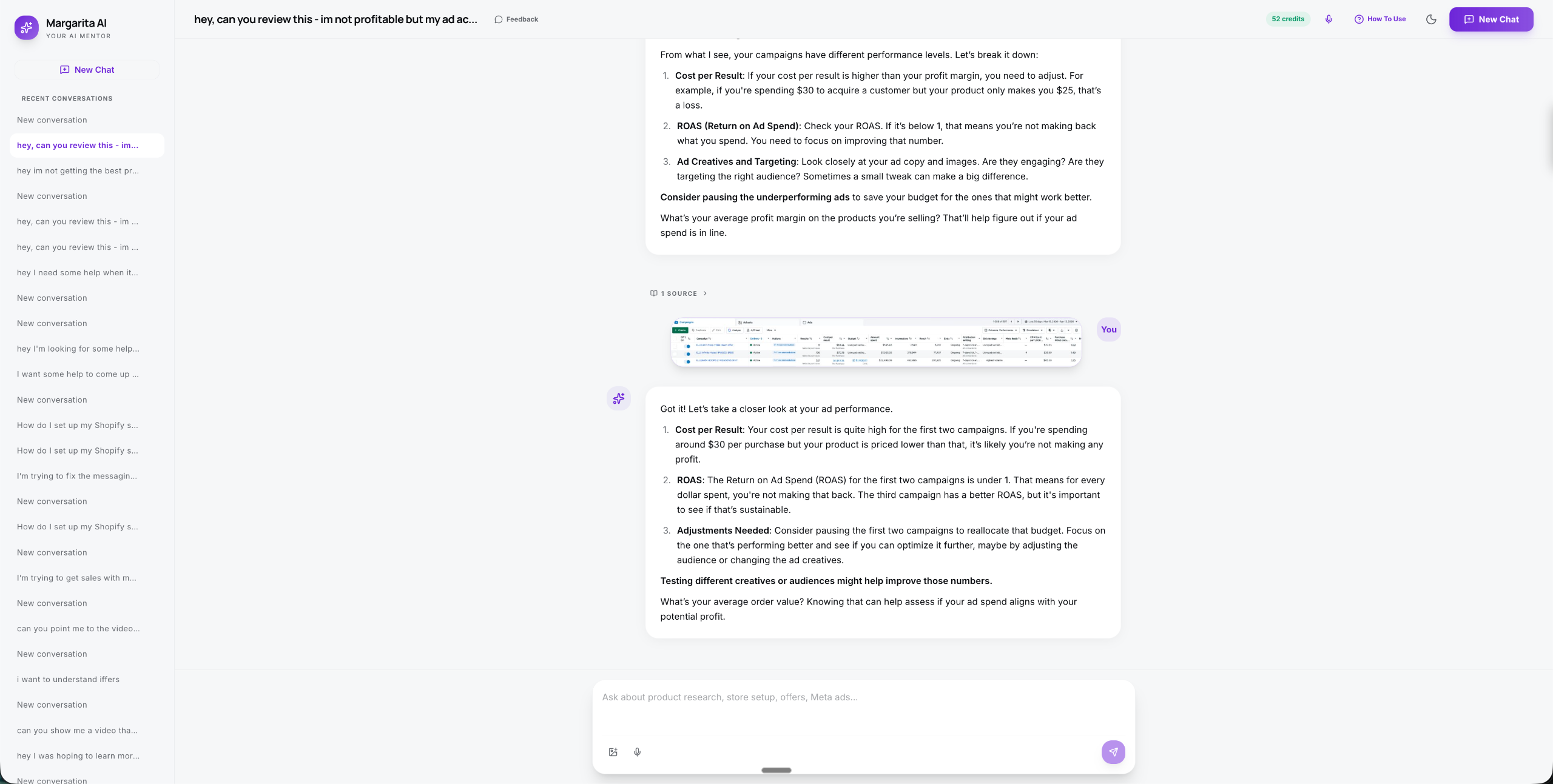 Margarita AI — response