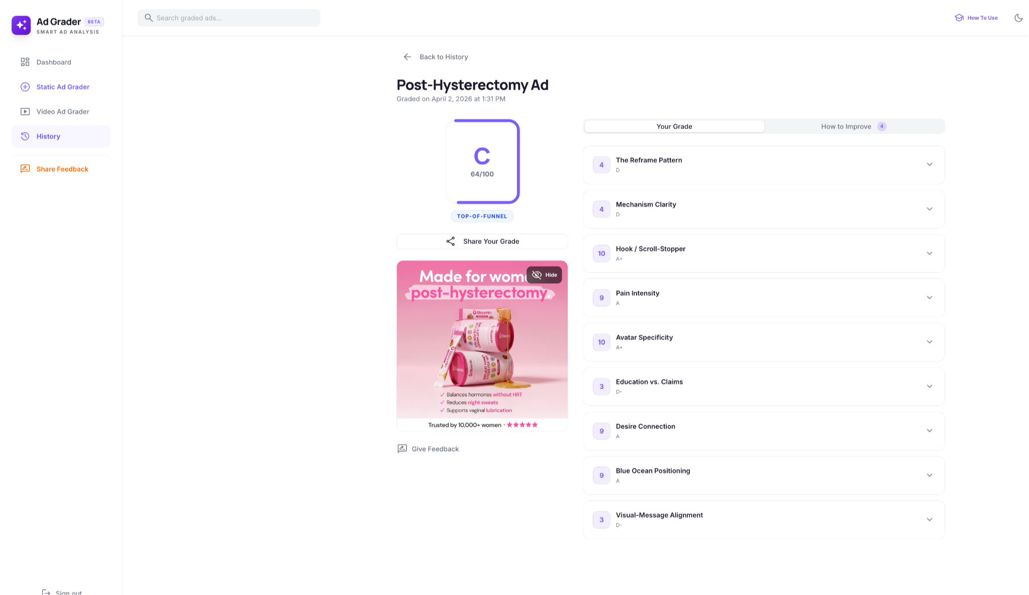 Static Ad Grader — input