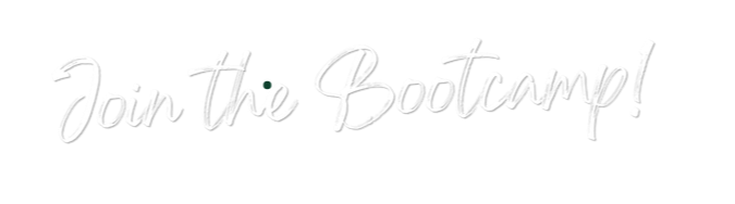 Stylized white text that says Join the Bootcamp!