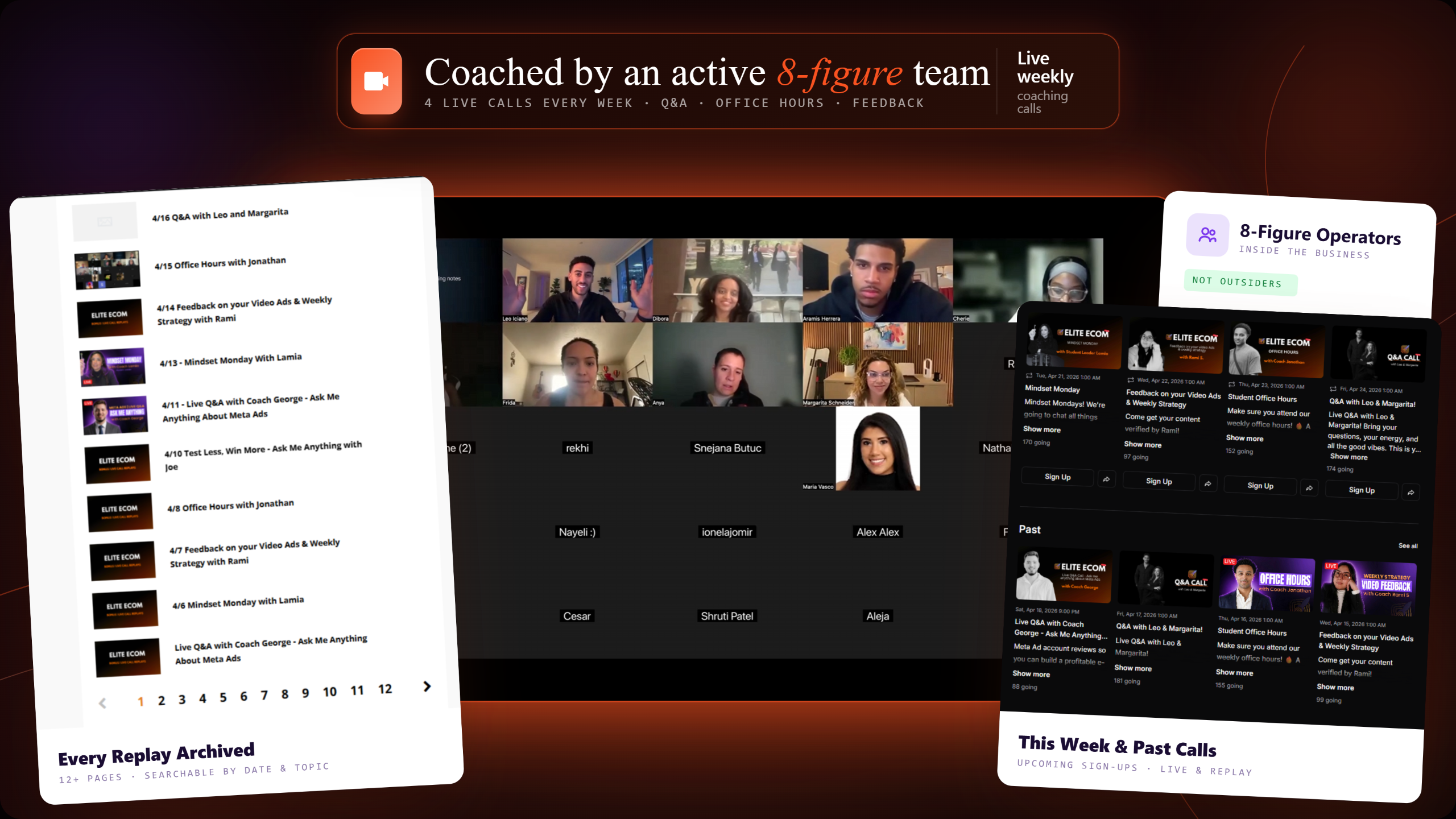 Live Weekly Calls — desktop preview