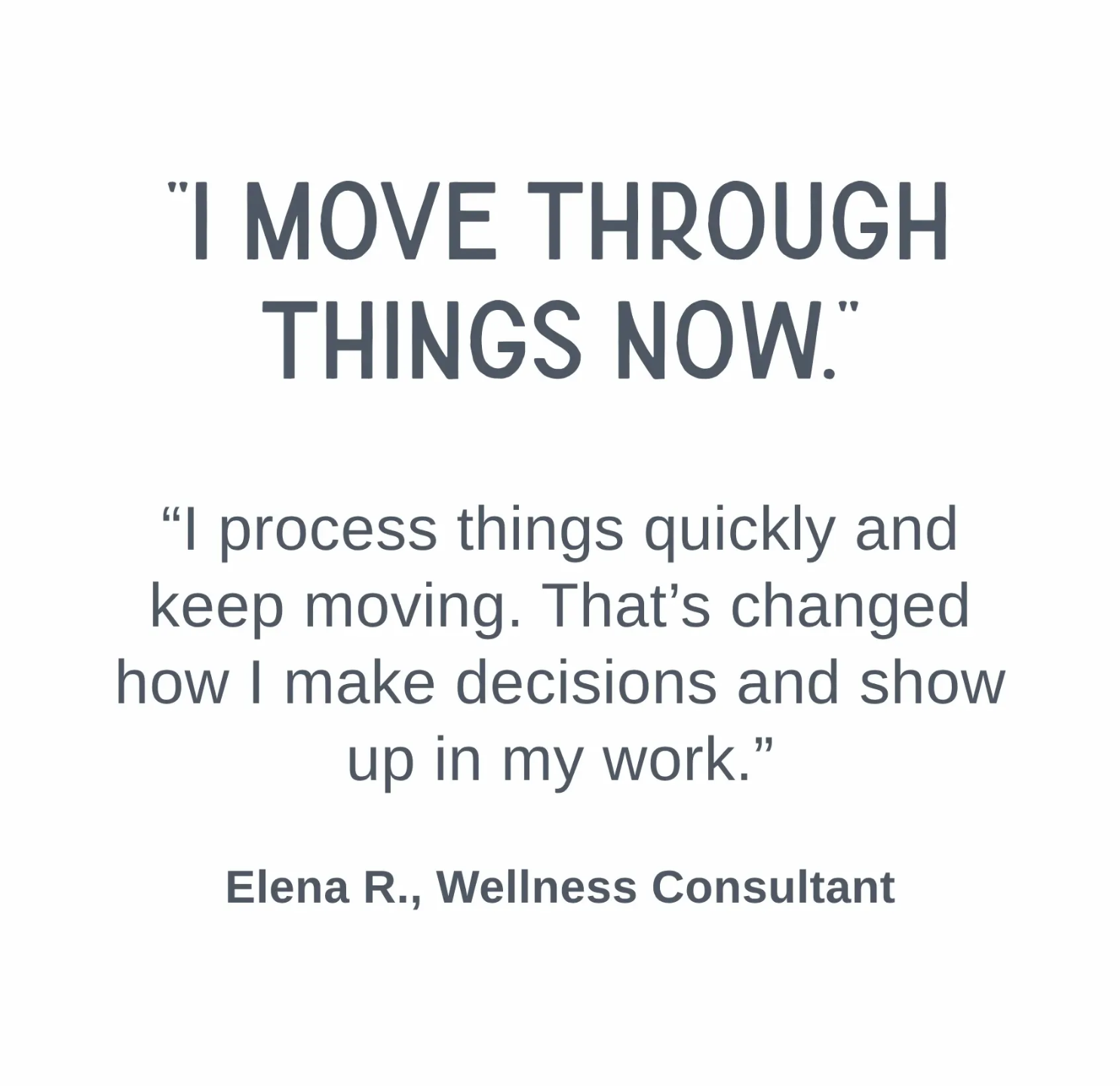 Client testimonial describing improved decision-making, clarity, and ability to move through challenges more easily after applying this work.