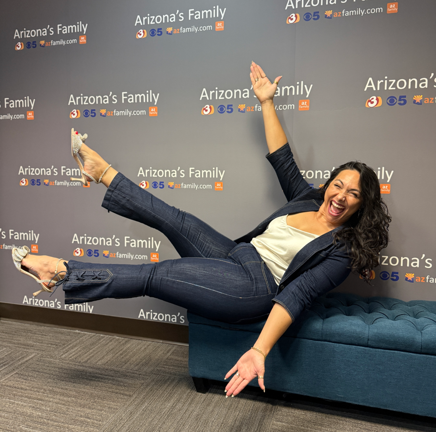 Samantha Karim candid at Arizona Family