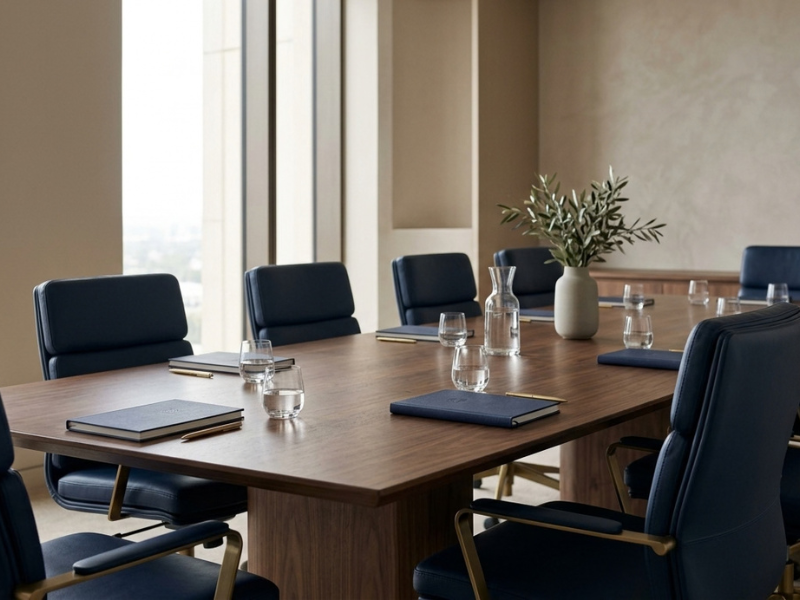 Empty executive boardroom