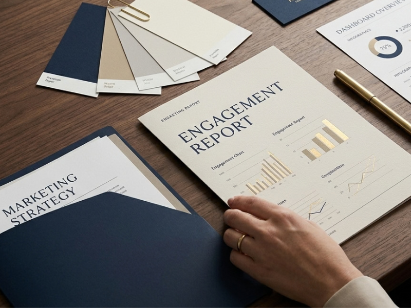 Marketing strategy materials and engagement report