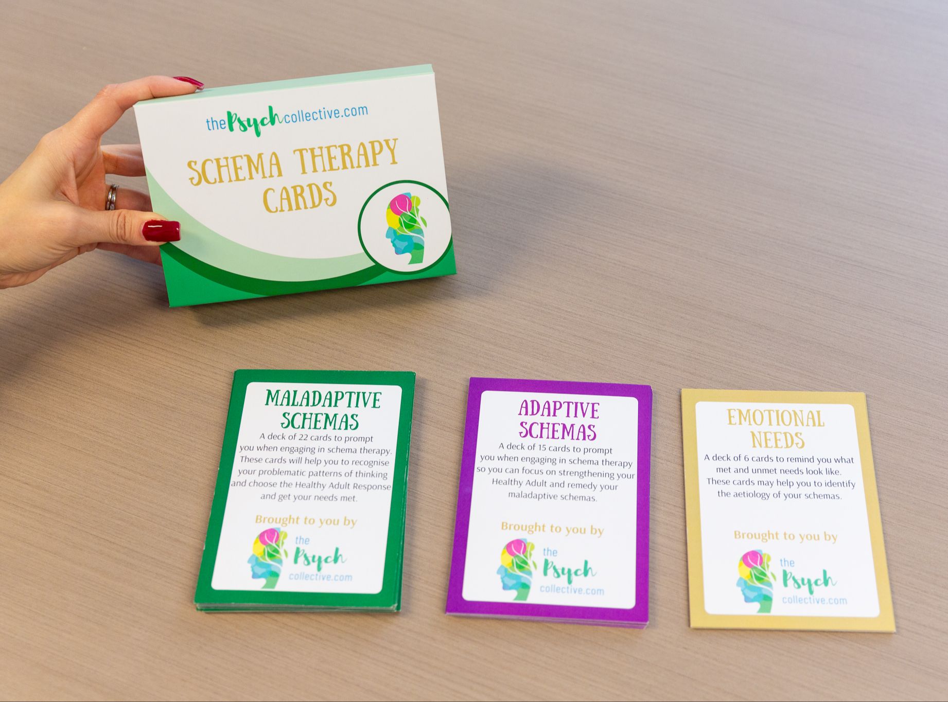 Preview of schema therapy cards box and 3 cards to purchase