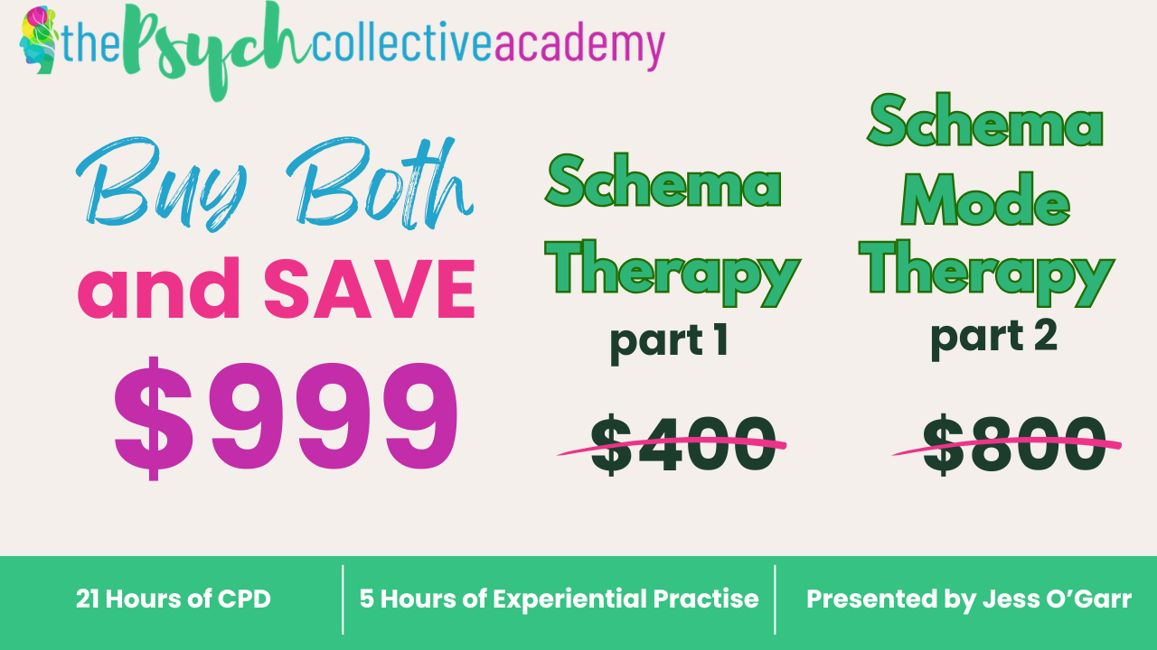 Schema Therapy Part 1 & 2 Workshop poster